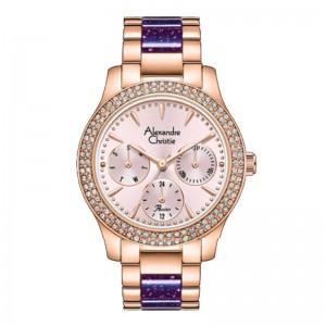 Alexandre Christie AC 2932 Full Rosegold Purple New BFBRGLPPU